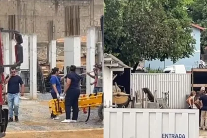 Desabamento de obra em Lagoa da Prata deixa mortos e feridos graves.(FOTO: Reprodução Radio Veredas)