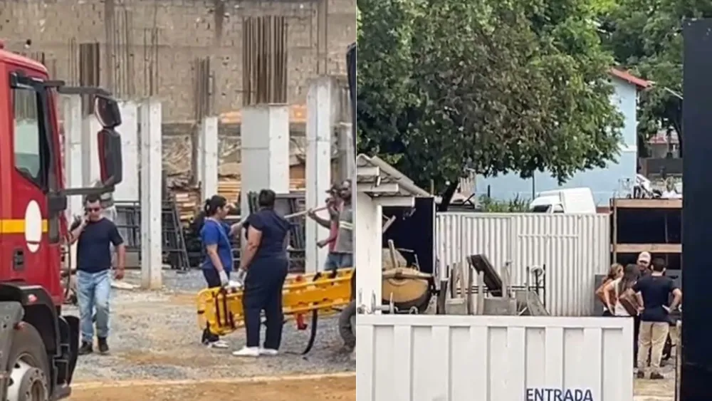 Desabamento de obra em Lagoa da Prata deixa mortos e feridos graves.(FOTO: Reprodução Radio Veredas)