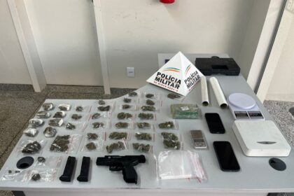 Polícia Militar apreende grande quantidade de drogas e prende dois homens por tráfico em Lagoa da Prata