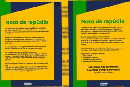Vereador Walmir Ribeiro reage a acusações falsas e reafirma apoio ao esporte amador