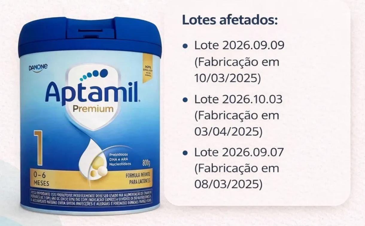 Anvisa proíbe venda de lotes de fórmula infantil Aptamil por contaminação