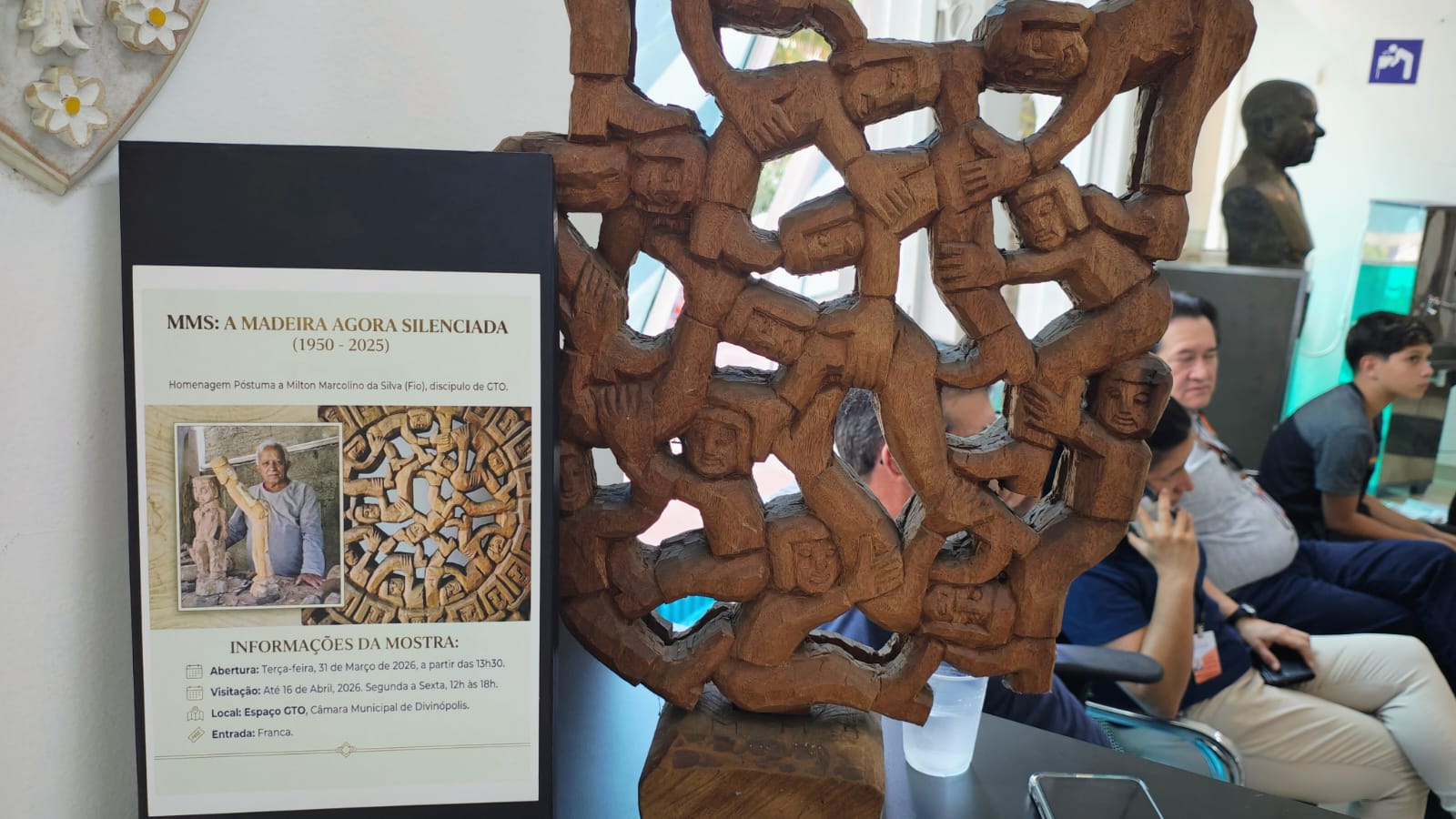 Herança de GTO Mostra A Madeira Agora Silenciada homenageia o escultor Milton Marcolino