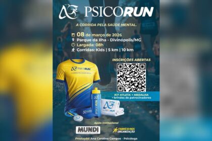 Saúde Mental em Pauta PsicoRun 2026 abre últimas vagas para corrida em Divinópolis