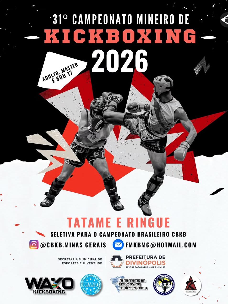 Divinópolis recebe atletas de todo o estado para o Campeonato Mineiro de Kickboxing