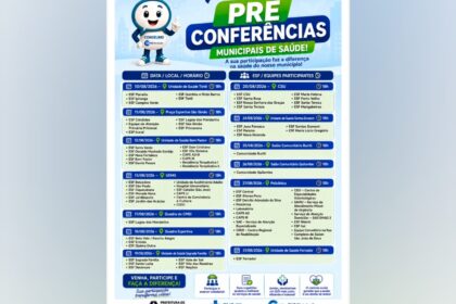 A saúde começa com você Divinópolis realiza pré-conferências de saúde em 13 regiões durante o mês de agosto
