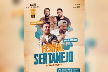 Música e lazer Praça da Bíblia sediará o 1º Festival Sertanejo de Divinópolis com grandes atrações